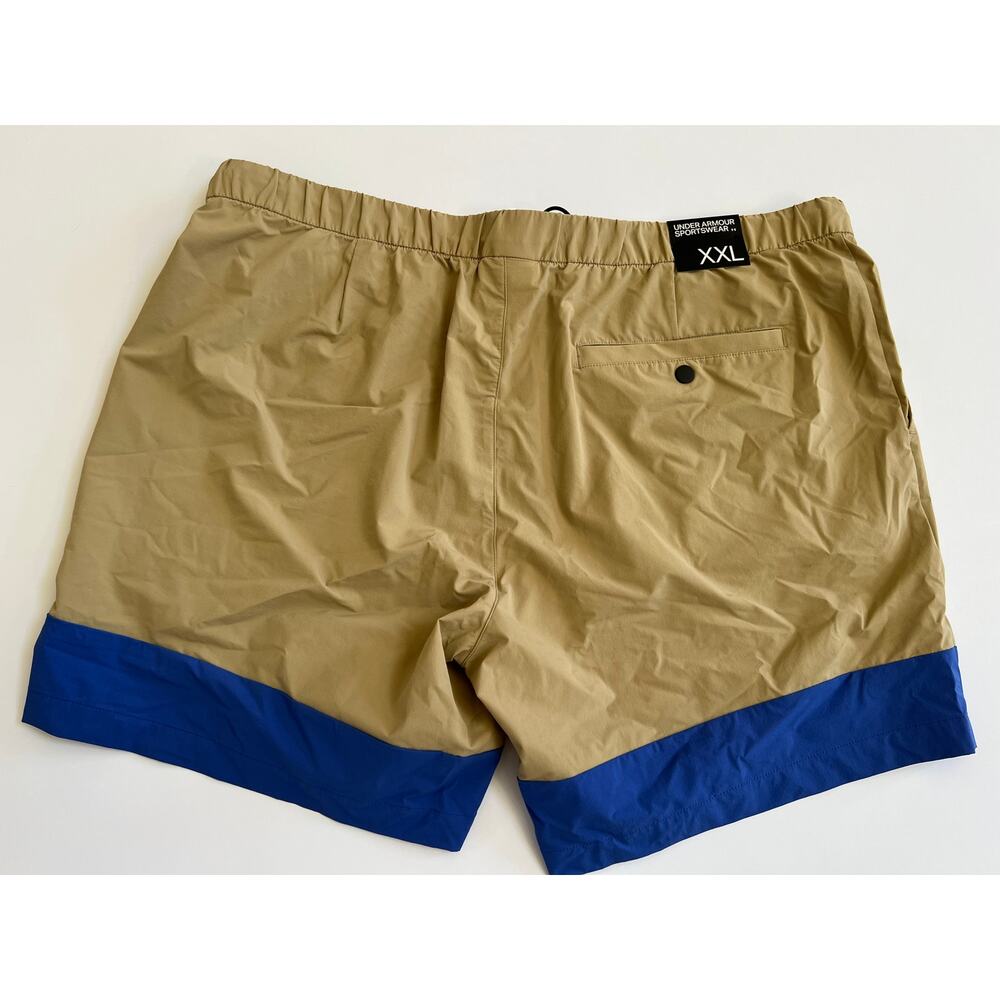 Under Armour UAS Sportswear Crepe Woven Shorts Khaki 1323226 781 Size 2XL - Picture 2 of 10